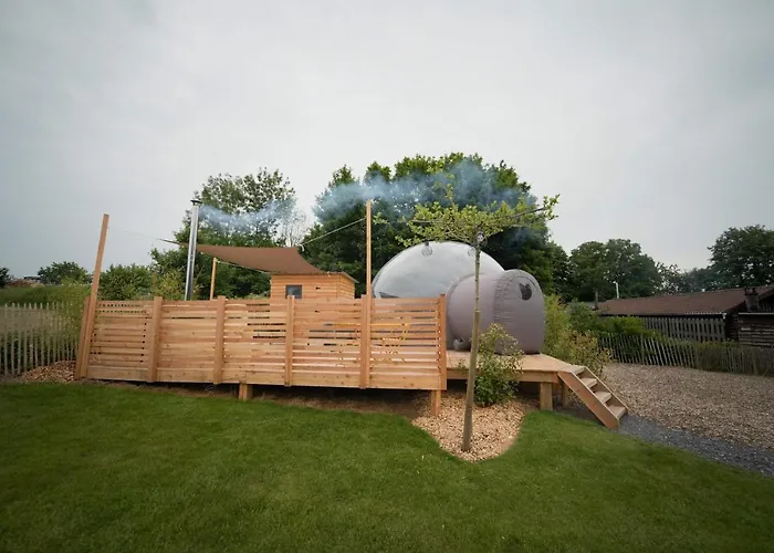 بيت خشبي Bulles Odette & Ginette Et Tiny House Suzette 